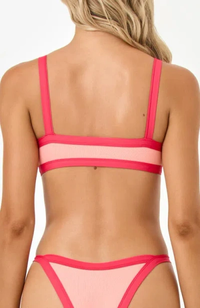 L*space Lspace Taylor Rib Bikini Top In Pink
