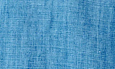 Bella Dahl Sleeveless Half Placket Crop Denim Pullover In Blue