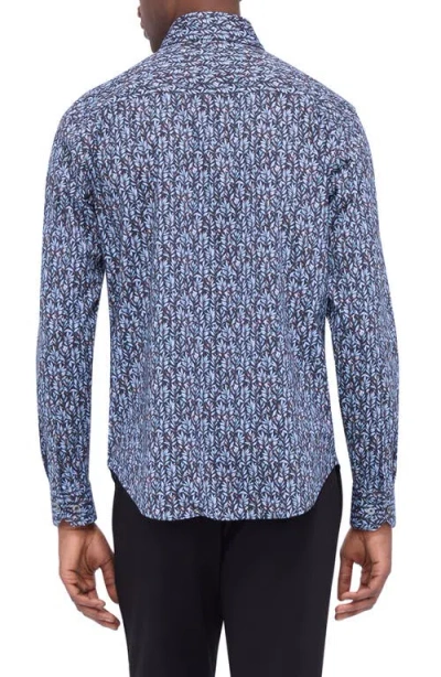 Bugatchi Devon Ooohcotton® Button-up Shirt In Blue