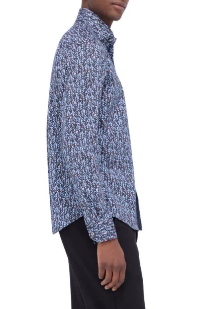 Bugatchi Devon Ooohcotton® Button-up Shirt In Blue