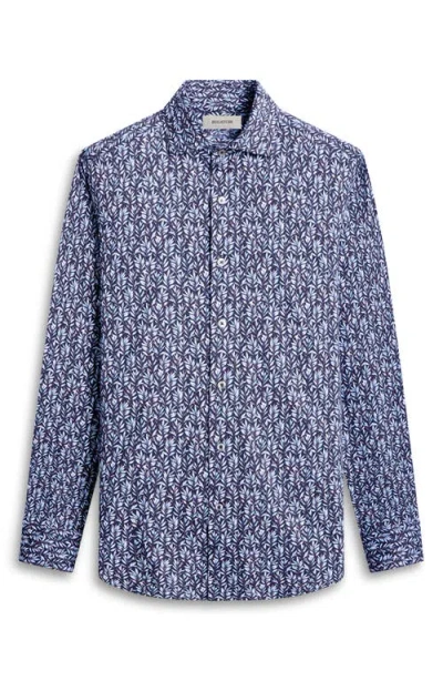 Bugatchi Devon Ooohcotton® Button-up Shirt In Blue