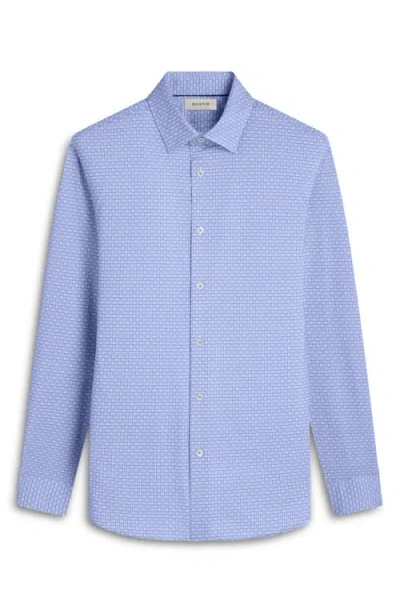 Bugatchi Jules Ooohcotton® Grid Check Button-up Shirt In Blue