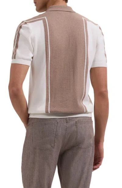 Bugatchi Quarter Zip Polo Sweater In Multi