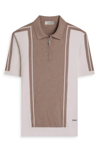 Bugatchi Quarter Zip Polo Sweater In Multi