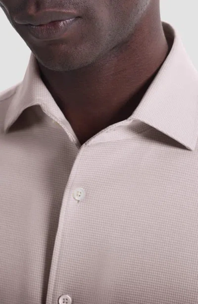 Bugatchi Devon Ooohcotton® Houndstooth Button-up Shirt In Pink