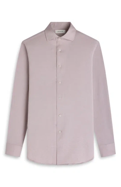 Bugatchi Devon Ooohcotton® Houndstooth Button-up Shirt In Pink