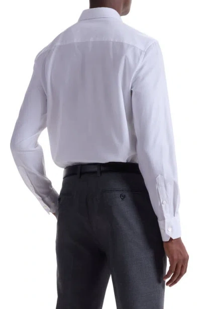 Bugatchi Axel Shaped Fit Stretch Cotton Button-up Shirt In White