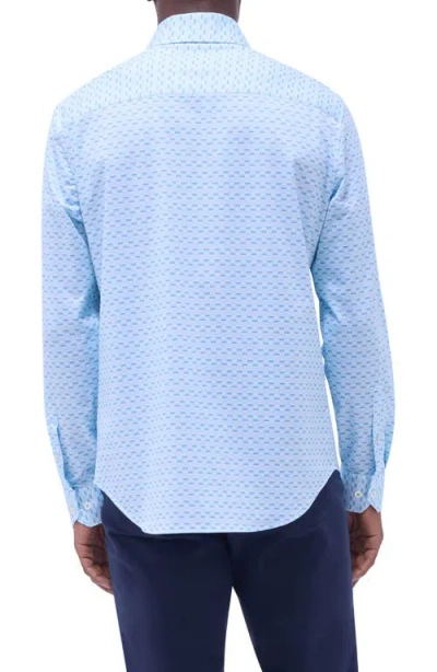 Bugatchi Devon Ooohcotton® Button-up Shirt In Blue