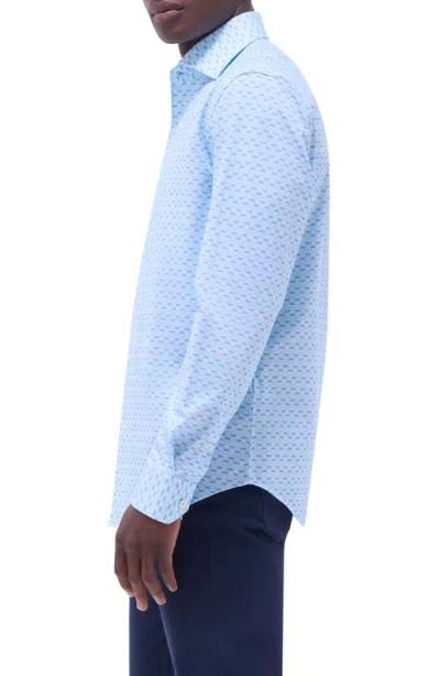 Bugatchi Devon Ooohcotton® Button-up Shirt In Blue