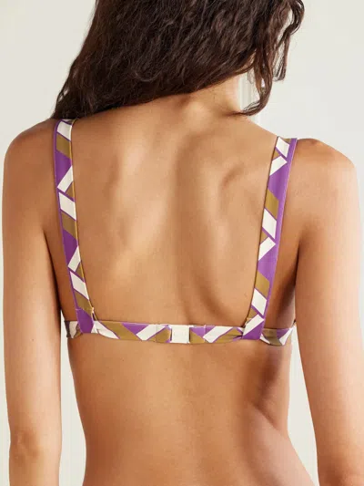 Eres Must-have Printed Triangle Bikini Top In Multi
