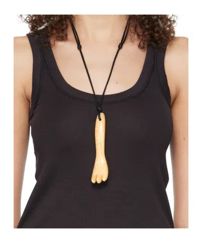 Lemaire Gua Sha Fork Necklace In Multi