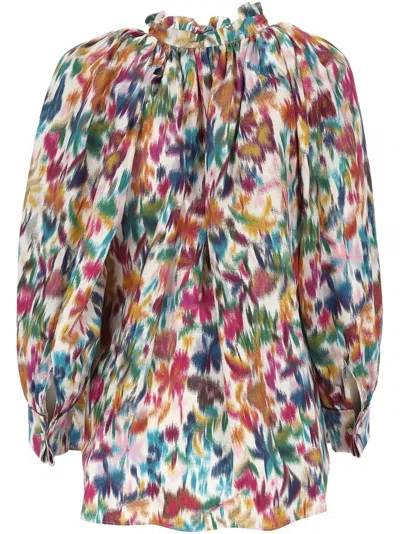Dior Printed Long-sleeve Top In Multi