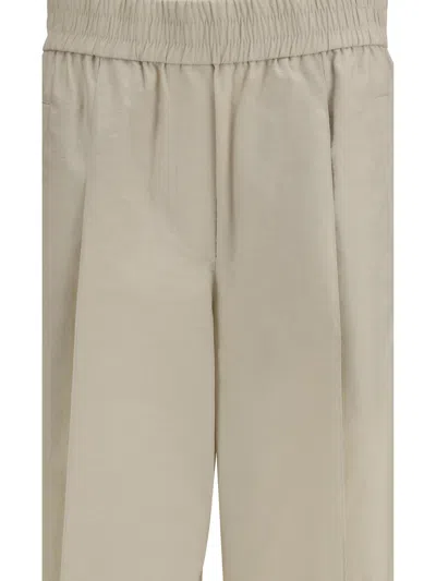 Brunello Cucinelli Elasticated Palazzo Pants In Neutral