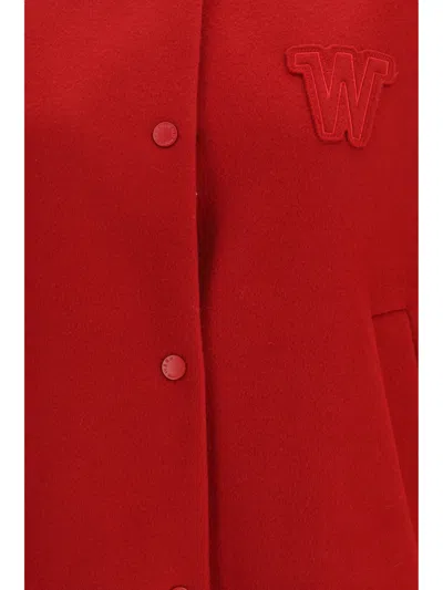 Weekend Max Mara Oversized Bomber In Double Wool In Red
