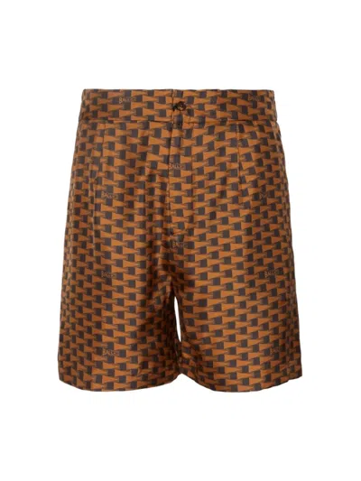 Bally Patterned Shorts In Brown