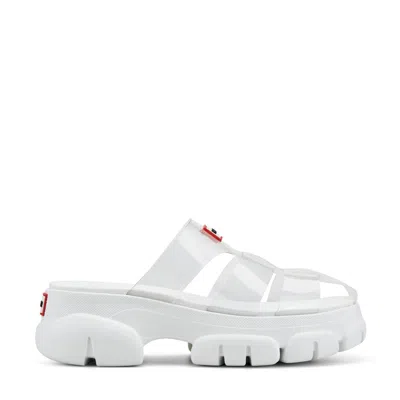 Hunter Bonnie Lug Sole Slip-on Shoe In White