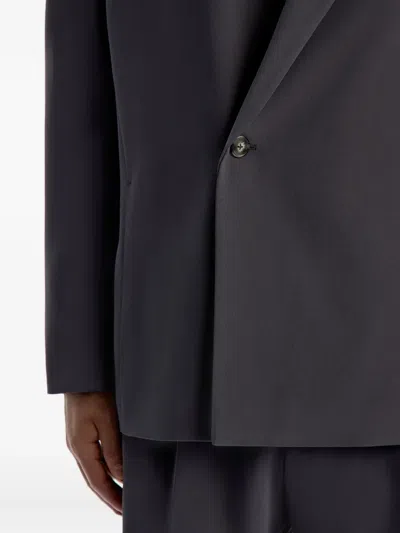 12 Storeez Shawl-collar Button Blazer In Gray
