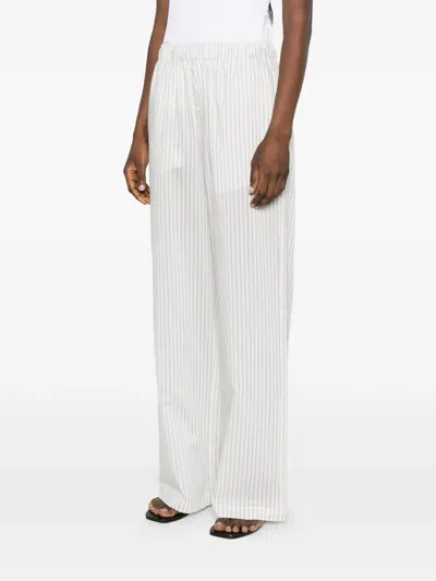 Rohe Stripe-pattern Trousers In White