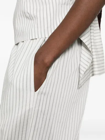 Rohe Stripe-pattern Trousers In White