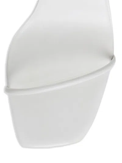 12 Storeez Ankle-strap Leather Sandals In White