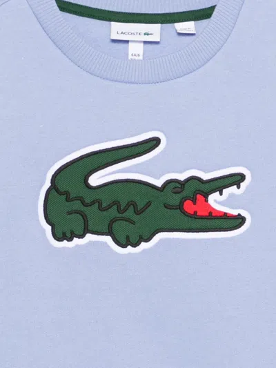 Lacoste Logo-patch Sweatshirt In Blue