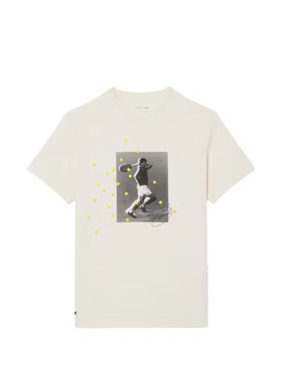 Lacoste Tennis X Novak Djokovic Graphic T-shirt In Neutral