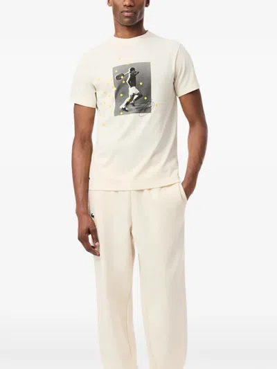 Lacoste Tennis X Novak Djokovic Graphic T-shirt In Neutral