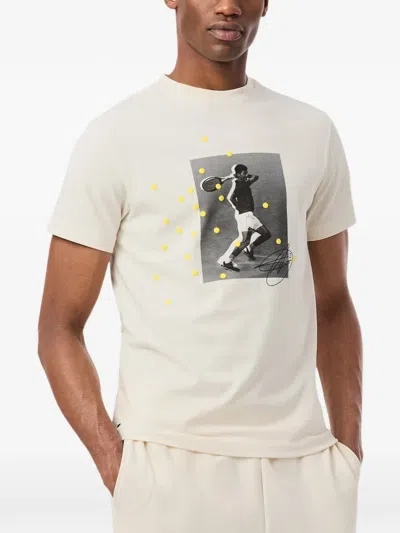 Lacoste Tennis X Novak Djokovic Graphic T-shirt In Neutral