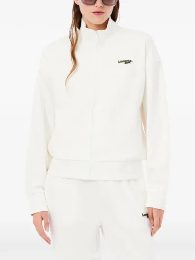 Lacoste Embroidered-logo Jacket In White