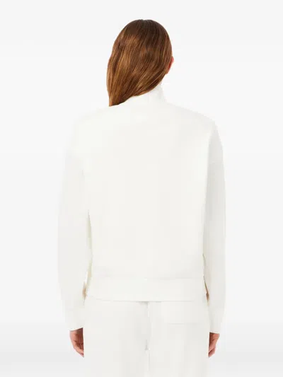 Lacoste Embroidered-logo Jacket In White