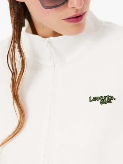 Lacoste Embroidered-logo Jacket In White
