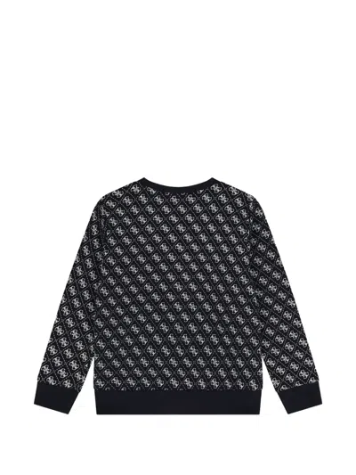 Guess Patterned Sweatshirt In Black