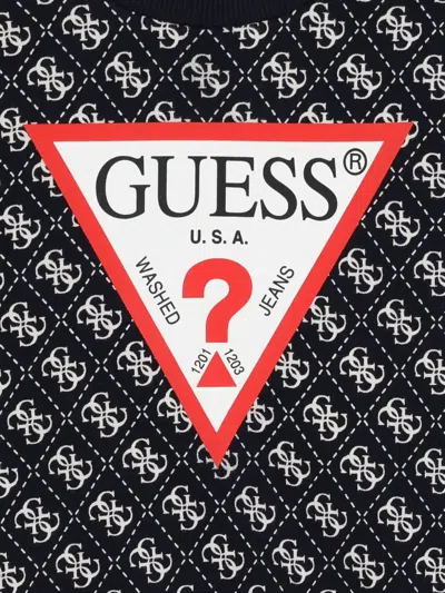 Guess Patterned Sweatshirt In Black