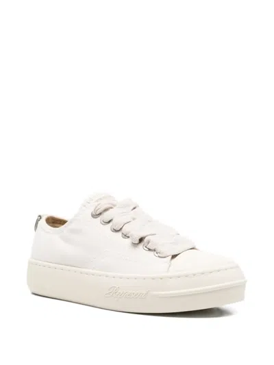 Represent Logo-embossed Sneakers In White