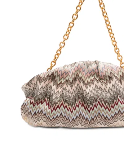 Missoni Raschel Zig-zag Pattern Clutch Bag In Multi