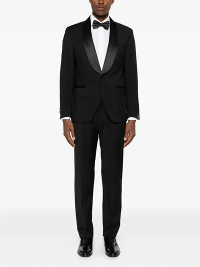 Manuel Ritz Single-breasted Suit In Black