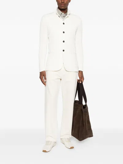 Eleventy Button Pockets Jacket In White