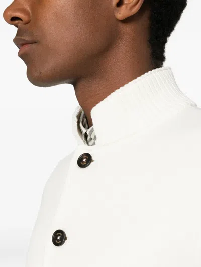 Eleventy Button Pockets Jacket In White