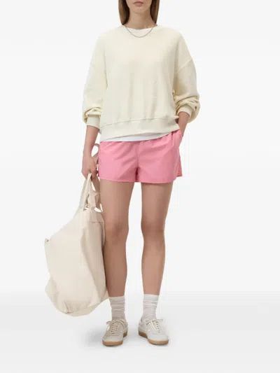 Closed Textured Cotton Crew Neck Relaxed Sweatshirt In Neutral