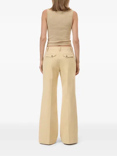 Closed Flye Flap-pocket Trousers In Brown