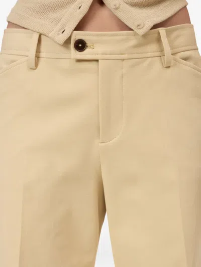 Closed Flye Flap-pocket Trousers In Brown