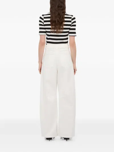 Msgm Stud-detail Jeans In White