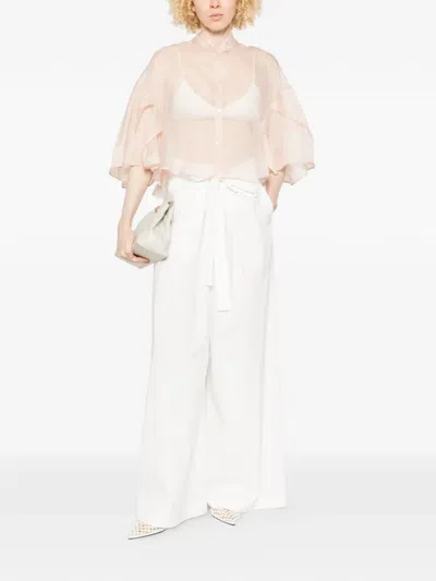 Max Mara Donna Flared Cape In Pink