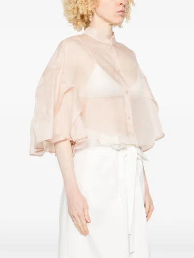 Max Mara Donna Flared Cape In Pink