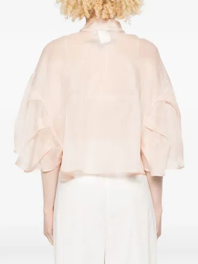 Max Mara Donna Flared Cape In Pink