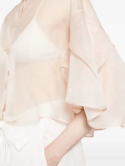 Max Mara Donna Flared Cape In Pink