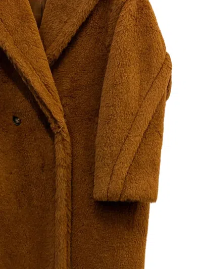 Max Mara Double-breasted Coat In Brown