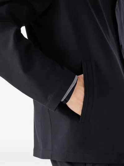 Corneliani Button Virgin Wool Overshirt In Blue