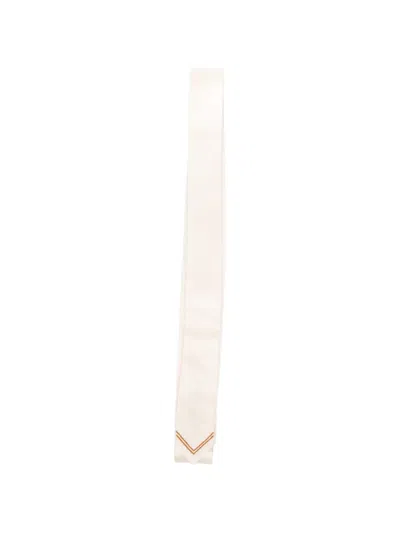 Bode Embroidered Satin Tie In Pattern