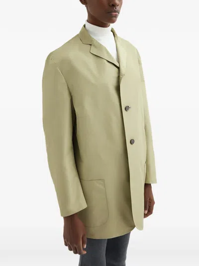 Jil Sander Button Technical Jacket In Green